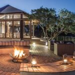 Fire pit in a lodge in Kariega. taken after sunset