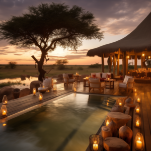 A imagined African tour lodge